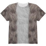 Halloween Grey Cat Costume All Over Youth T Shirt