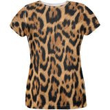 Halloween Leopard Print Costume All Over Womens T Shirt