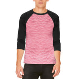 Halloween Pink Flamingo Costume Mens Raglan T Shirt