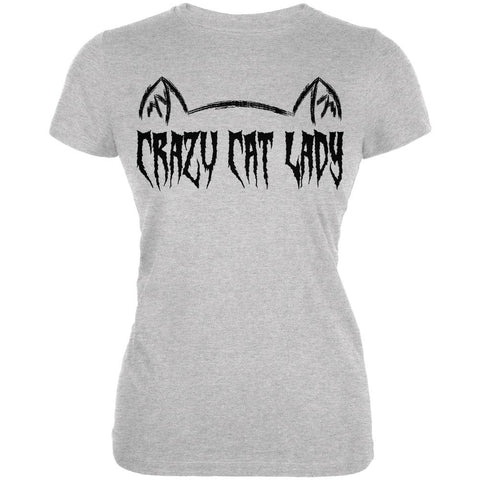 Halloween Crazy Cat Lady Juniors Soft T Shirt