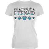 Halloween I'm Actually a Mermaid Juniors Soft T Shirt