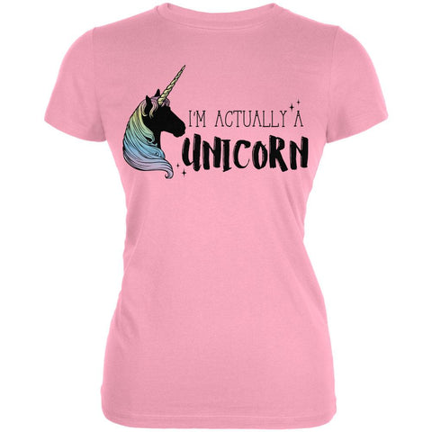 Halloween I'm Actually a Unicorn Juniors Soft T Shirt