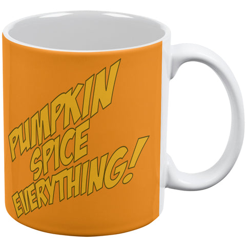 Autumn Fall Pumpkin Spice Everything All Over Coffee Mug  front view