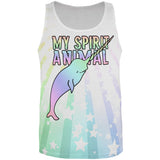 My Spirit Animal Narwhal Unicorn Of The Sea Pastel All Over Mens Tank Top