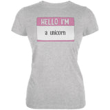 Halloween Hello I'm a Unicorn Juniors Soft T Shirt