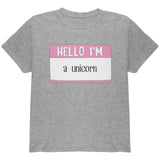 Halloween Hello I'm a Unicorn Youth T Shirt