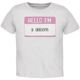 Halloween Hello I'm a Unicorn Toddler T Shirt