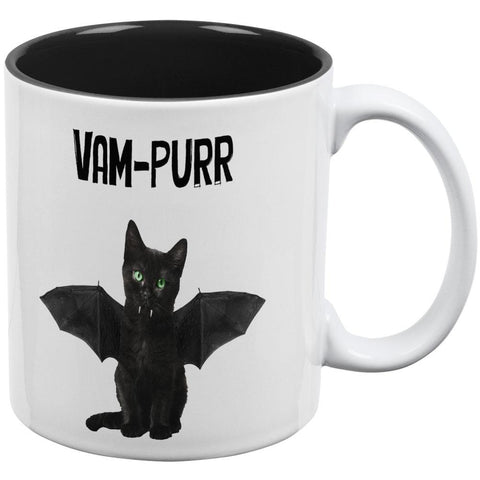 Halloween Cat Vampire Vam-purr All Over Coffee Mug