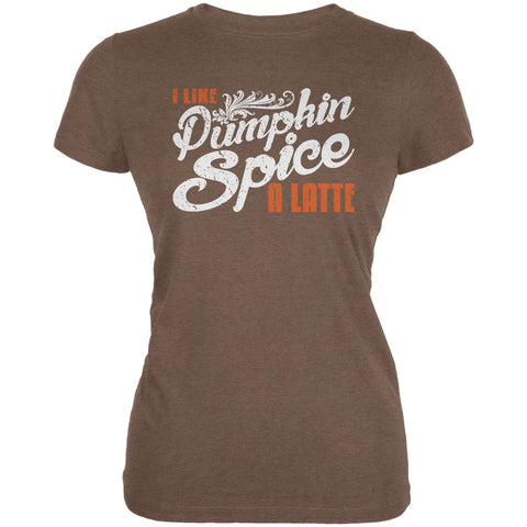 I Like Pumpkin Spice A Latte Juniors Soft T Shirt  front view