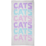 Halloween Cats All Over Beach Towel  front view