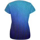 Halloween Blue Ice Dragon Scales Costume All Over Womens T Shirt