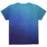 Halloween Blue Ice Dragon Scales Costume All Over Youth T Shirt