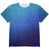 Halloween Blue Ice Dragon Scales Costume All Over Youth T Shirt front view