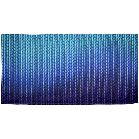 Halloween Blue Ice Dragon Scales Costume All Over Beach Towel