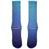 Halloween Blue Ice Dragon Scales Costume All Over Soft Socks