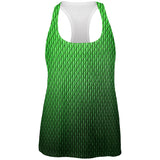 Halloween Green Earth Dragon Scales Costume All Over Womens Work Out Tank Top front view