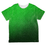 Halloween Green Earth Dragon Scales Costume All Over Toddler T Shirt front view