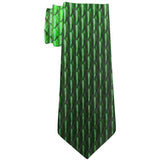 Halloween Green Earth Dragon Scales Costume All Over Neck Tie  front view