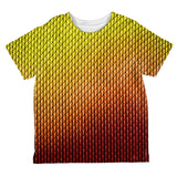 Halloween Red Fire Dragon Scales Costume All Over Toddler T Shirt front view