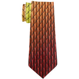 Halloween Red Fire Dragon Scales Costume All Over Neck Tie  front view