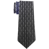 Halloween Black Shadow Dragon Scales Costume All Over Neck Tie  front view
