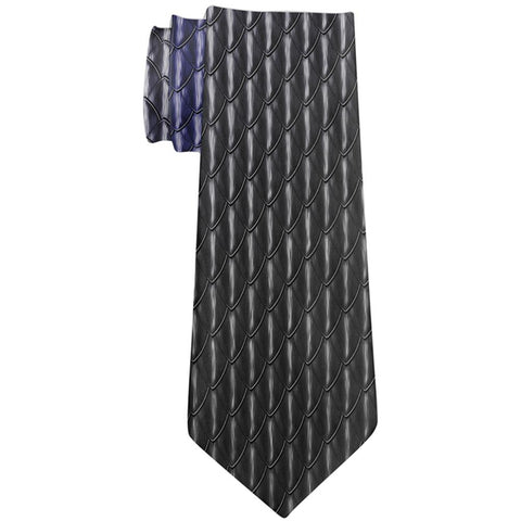 Halloween Black Shadow Dragon Scales Costume All Over Neck Tie