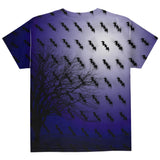 Halloween Bats in the Full Moon Light All Over Youth T Shirt