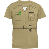 Halloween Costume Zookeeper Mens Costume T Shirt - front view - Tan