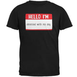 Halloween Hello I'm Obsessed With My Dog Mens T Shirt front view