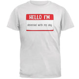 Halloween Hello I'm Obsessed With My Dog Mens T Shirt front view