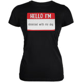 Halloween Hello I'm Obsessed With My Dog Juniors Soft T Shirt front view