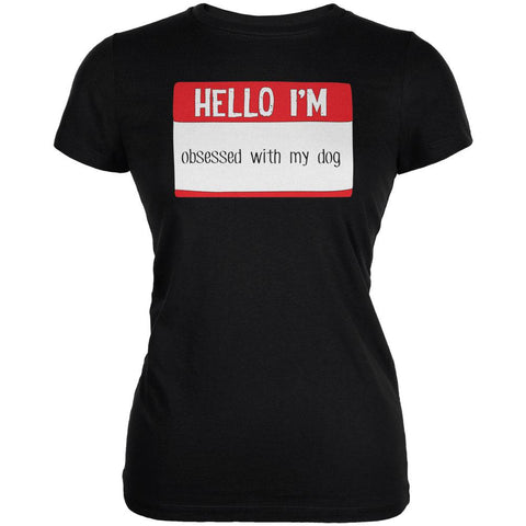 Halloween Hello I'm Obsessed With My Dog Juniors Soft T Shirt
