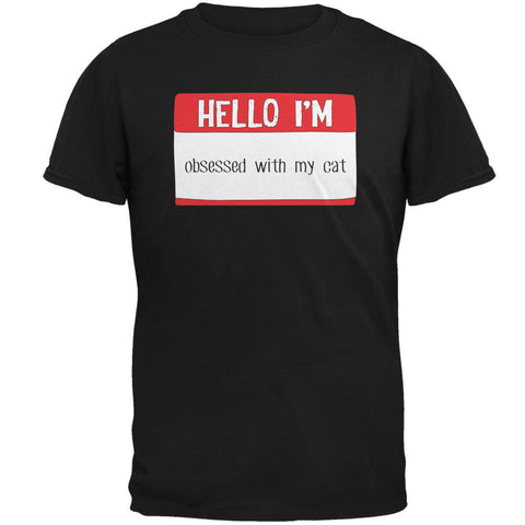 Halloween Hello I'm Obsessed With My Cat Mens T Shirt