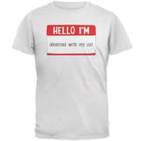 Halloween Hello I'm Obsessed With My Cat Mens T Shirt