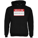 Halloween Hello I'm Obsessed With My Cat Mens Hoodie front view