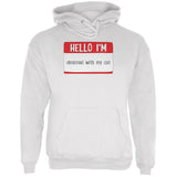 Halloween Hello I'm Obsessed With My Cat Mens Hoodie front view