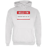 Halloween Hello I'm Obsessed With My Cat Mens Hoodie