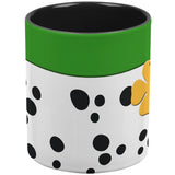 St Patrick's Day Dog Dalmatian Green Collar Shamrock All Over Coffee Mug