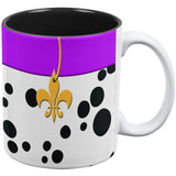 Mardi Gras Dog Dalmatian Purple Collar Fleur De Lis All Over Coffee Mug