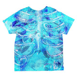 Halloween Octopus Kraken Skeleton Ribs Costume All Over Toddler T Shirt