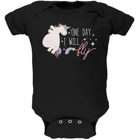 Halloween Chubby Unicorn One Day I Will Fly Soft Baby One Piece