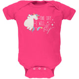 Halloween Chubby Unicorn One Day I Will Fly Soft Baby One Piece