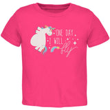 Halloween Chubby Unicorn One Day I Will Fly Toddler T Shirt