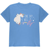 Halloween Chubby Unicorn One Day I Will Fly Youth T Shirt