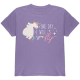 Halloween Chubby Unicorn One Day I Will Fly Youth T Shirt