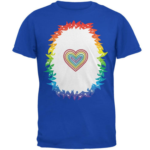 Halloween Rainbow Heart Unicorn Costume Pony Mens Soft T Shirt