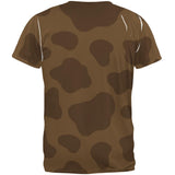 Halloween Brown Chocolate Milk Cow Costume All Over Mens T Shirt