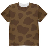 Halloween Brown Chocolate Milk Cow Costume All Over Youth T Shirt