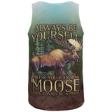 Always Be Yourself Unless Moose All Over Mens Tank Top