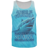 Always Be Yourself Unless Great White Shark All Over Mens Tank Top